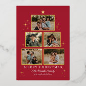 ツリーギャラリー 本物のホリデー フォイル 写真カード 箔シーズンカード (正面)