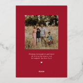 ツリーギャラリー 本物のホリデー フォイル 写真カード 箔シーズンカード (裏面)