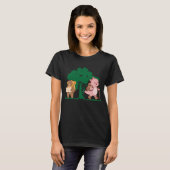 ツリークライバー・ハイキング・デザイン － 樹木愛好家の森林 Tシャツ (正面フル)