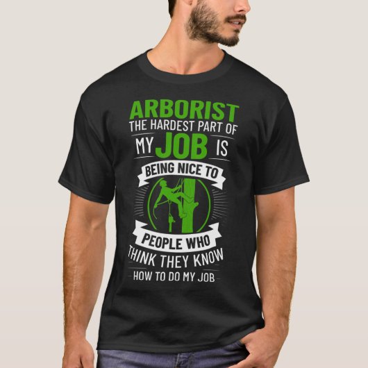 ツリークライマー チェーンソー 植木屋 初心者 Tシャツ (正面)