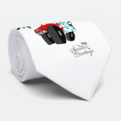 ツリークリスマスタイ、雪だるまトラックネックタイ ネクタイ (ロール)