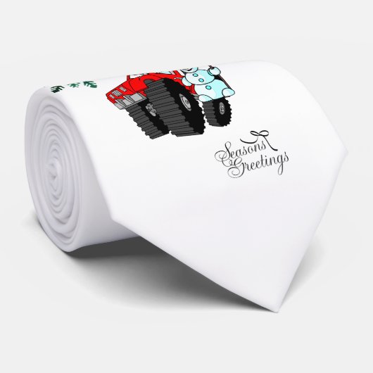 ツリークリスマスタイ、雪だるまトラックネックタイ ネクタイ (ロール)