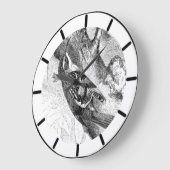 ツリークリーパーブリティッシュバードラージクロック ラージ壁時計 (傾斜)