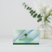 ツリーグエレガントリーン自然ローンガーデンランドスケープ 名刺 (スタンド正面)