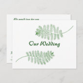 ツリーグリーンファーンズ 結婚式招待状 ポストカード (正面/裏面)