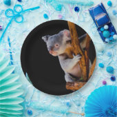 ツリーグレーでかわいいコアラ ペーパープレート (パーティー)