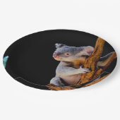 ツリーグレーでかわいいコアラ ペーパープレート (アングル)