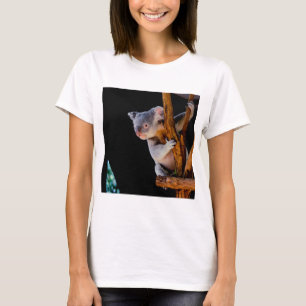 ツリーグレーでかわいいコアラ Tシャツ