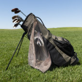 ツリーケーブにレイクーン ゴルフタオル (グリーン)