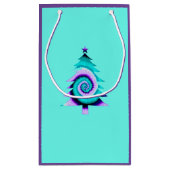 ツリーサイケデリック抱き枕(ターコイズ) スモールペーパーバッグ (裏面)