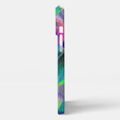 ツリーサイケデリック葉の数 iPhoneケース (左側面)