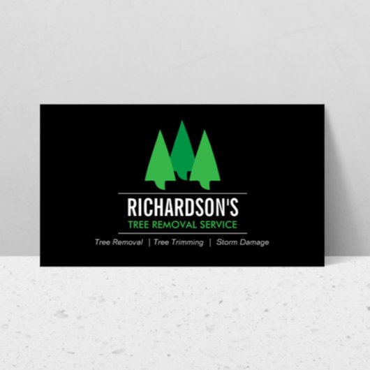 ツリーサーはっきりしたビスロゴ（緑/黒） 名刺