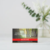 ツリーサービスとレンガと石の作業 名刺 (スタンド正面)