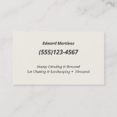 ツリーサービスと削除 | Stump研削 名刺 (裏面)