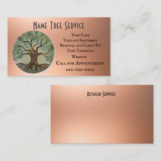 ツリーサービスの名刺 名刺 (正面/裏面)