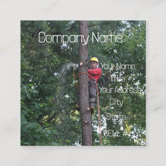 ツリーサービス事業 スクエア名刺 (正面)