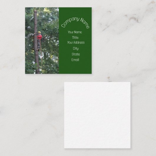 ツリーサービス事業 スクエア名刺 (正面/裏面)