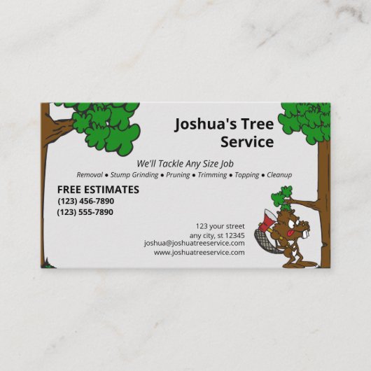 ツリーサービス会社 名刺 (正面)