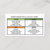 ツリーサービス及び芝生気に造園 名刺 (裏面)