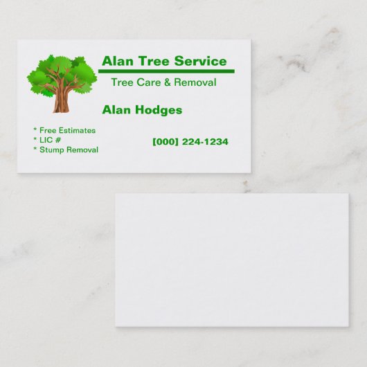 ツリーサービス名刺 名刺 (正面/裏面)
