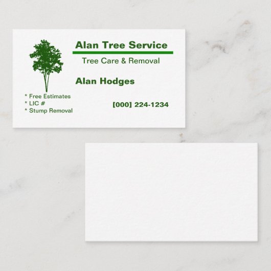 ツリーサービス名刺 名刺 (正面/裏面)