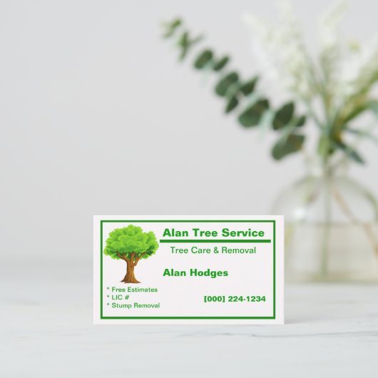 ツリーサービス名刺 名刺 (スタンド正面)