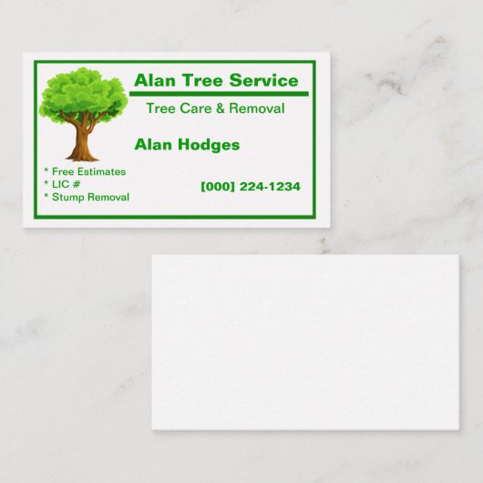 ツリーサービス名刺 名刺 (正面/裏面)