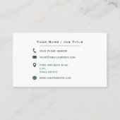 ツリーサービス気に造園ローングリーンとホワイト 名刺 (裏面)