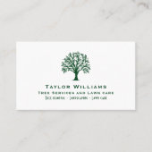 ツリーサービス気に造園ローングリーンとホワイト 名刺 (正面)