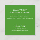 ツリーサービス スクエア名刺 (裏面)