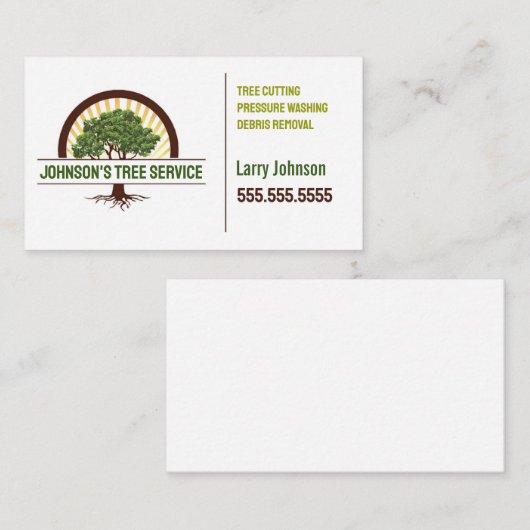 ツリーサービス 名刺 (正面/裏面)
