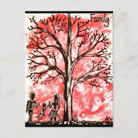 ツリーシリーズ：ファミリ ポストカード (正面)