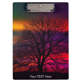 ツリーシルエットサンセットアトラクティブ クリップボード