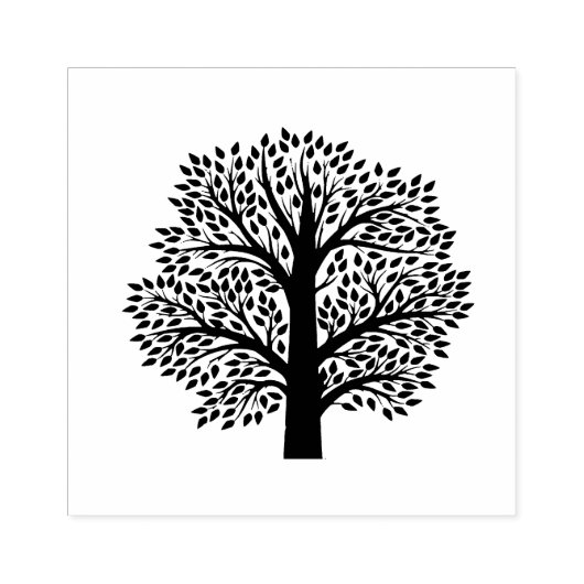 ツリーシルエットデザイン木印 ラバースタンプ (インプリント)