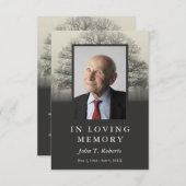 ツリーシルエットフォト祈りの言葉カード エンクロージャーカード (正面/裏面)