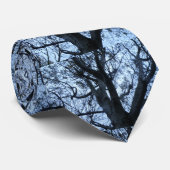 ツリーシルエット写真タイ ネクタイ (ロール)