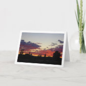 ツリーシルエット夕べサンセット カード (正面)