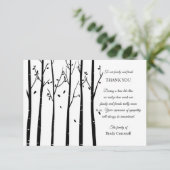 ツリーシルエット悔やみや弔慰サンキューカード サンキューカード (スタンド正面)