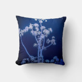 ツリーシルエット王室のインブルー装飾用クッション クッション (正面)