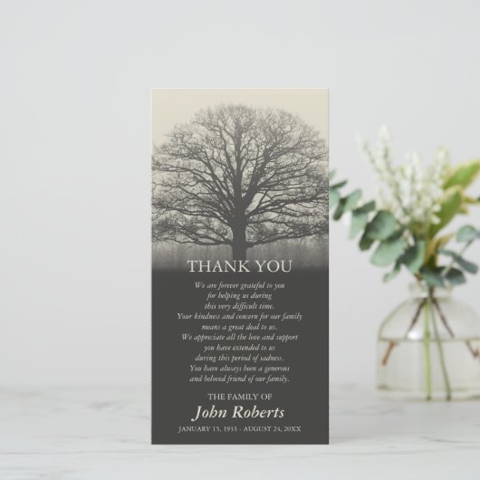 ツリーシルエット記念サービスサンキュー サンキューカード (スタンド正面)