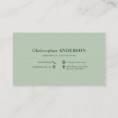 ツリーシルエット – アーボリスト 名刺 (裏面)