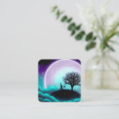 ツリーシルエット&ビッグムーン スクエア名刺 (スタンド正面)