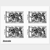 ツリーシールド砂時計 長方形シール (シート)