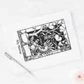 ツリーシールド砂時計 長方形シール (封筒)