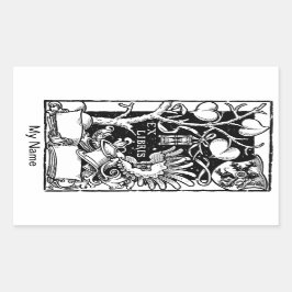 ツリーシールド砂時計 長方形シール