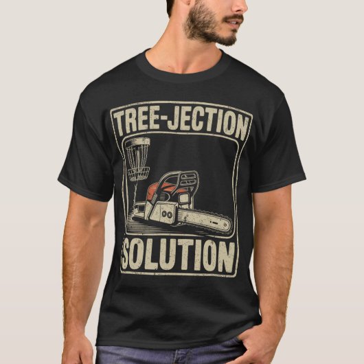 ツリージェクションソリューション 面白いディスクゴルフ _4  Tシャツ (正面)