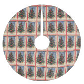 ツリースカートのヴィンテージクリスマスツリー ブラッシュドポリエステルツリースカート (正面)