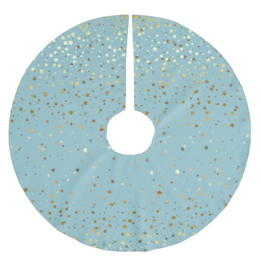 ツリースカート金ゴールド星 ブラッシュドポリエステルツリースカート (正面)