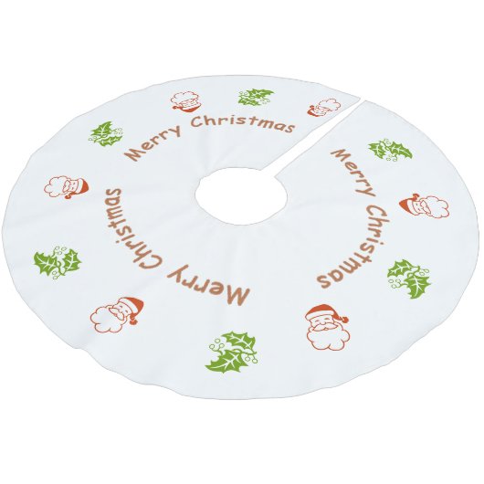 ツリースカート – サンタとホリー (アングル)