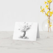 ツリースケッチカード – 19_10_17 カード (黄色い花)